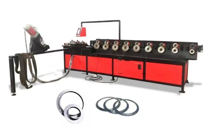 מכונה ליצירת אוגן עגול צינור HVAC / קו ייצור אוגן פלדה זווית עגולה